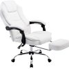 Fauteuil de Bureau Ergonomique Castle en Similicuir - Chaise Pivotante Fauteuil de Bureau Ergonomique Castle en Similicuir - Chaise Pivotante et Réglable - Repose-Pied et Accoudoirs - Charge Max. 130 kg - Couleu, Couleurs:Blanc