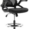 Fauteuil de bureau chaise de bureau assise haute réglable dim. Fauteuil de bureau chaise de bureau assise haute réglable dim. 64L x 60l x 106-126H cm pivotant 360° maille respirante noir