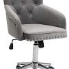 Fauteuil de bureau chaise de bureau pivotant hauteur réglable 54L Fauteuil de bureau chaise de bureau pivotant hauteur réglable 54L x 71l x 94-110H cm velours gris