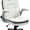 Fauteuil de bureau manager gaming style baquet racing dossier assise Fauteuil de bureau manager gaming style baquet racing dossier assise capitonné revêtement synthétique blanc noir