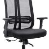 Frarlsh Fauteuil de Bureau en Accoudoirs Réglable et Hauteur Réglable, Frarlsh Fauteuil de Bureau en Accoudoirs Réglable et Hauteur Réglable, Ergonomique Chaise en Maille Respirante, Siège D'ordinateur Pivotant avec Dossier Inclinable, 150kg Maximum (Noir)