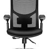 HomeGoGo Chaises de Bureau, Siège d'Ordinateur Ergonomique en Maille pour Maison, Fauteuil Exécutif Réglable Pivotant avec Appui-tête Accoudoir pour Hommes et Femmes, Capacité Charge de 150kg, LJ-301A
