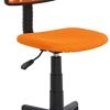 IDIMEX Chaise de Bureau pour Enfant Milan Fauteuil pivotant et Ergonomique sans accoudoirs, siège à roulettes avec Hauteur réglable, revêtement Mesh Orange
