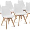 IDMarket - Lot de 6 chaises SARA Blanches pour Salle IDMarket - Lot de 6 chaises SARA Blanches pour Salle à Manger