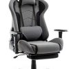 IntimaTe WM Heart Chaise Gaming, Fauteuil Gaming en Tissu avec IntimaTe WM Heart Chaise Gaming, Fauteuil Gaming en Tissu avec Repos-Pieds Racing Chaise de Bureau Ergonomique,Siège Pivotant Haut Dossier Inclinable(Gray C)