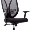 IntimaTe WM Heart Chaise de Bureau en Maille, Siege de Bureau Ergonomique, Fauteuil de Bureau Inclinable, Dossier Haut avec Appui tête et Soutien Lombaire, Accoudoirs Réglable, Noir