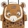 LES DÉGLINGOS Valise Cabine Enfant (Speculos le Tigre) - Garçon LES DÉGLINGOS Valise Cabine Enfant (Speculos le Tigre) - Garçon - Valise Trolley à roulettes - 22L - 48 cm - Souple - Marron