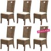 Lot de 6 chaises Racine Moka en Osier