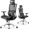 MFAVOUR Chaise de Bureau Fauteuil Bureau Ergonomique Siège en Maille MFAVOUR Chaise de Bureau Fauteuil Bureau Ergonomique Siège en Maille de Haute Élasticité avec 3D Accoudoir, Dossier Confortable de Design Courbe en S, Charge Max. 200kg, Grande Taille pour 180cm