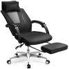 MFAVOUR Chaise de Bureau, Fauteuil de Bureau Ergonomique, Chaise Ergonomique MFAVOUR Chaise de Bureau, Fauteuil de Bureau Ergonomique, Chaise Ergonomique avec Repose-Pied en Maille, Fauteuil Idéal pour La Sieste, Charge 150KG Max