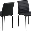 Marque Amazon - Movian Kander - Lot de 2 chaises de Marque Amazon - Movian Kander - Lot de 2 chaises de salle à manger, 52 x 47 x 86,5 cm, Noir