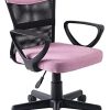 Medium Dos en Maille Home Chaise de Bureau Executive Ordinateur Medium Dos en Maille Home Chaise de Bureau Executive Ordinateur Hauteur réglable pivotant Chaise de Bureau - Rose-2
