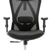 SIHOO Chaise de Bureau Ergonomique, Fauteuil de Bureau avec Support SIHOO Chaise de Bureau Ergonomique, Fauteuil de Bureau avec Support Lombaire, Appuie-tête et accoudoir réglables, Chaise de Bureau Confortable en Maille Respirante, Noir