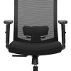 SONGMICS Fauteuil de bureau, Chaise de bureau en toile, Siège SONGMICS Fauteuil de bureau, Chaise de bureau en toile, Siège ergonomique, pivotant à 360°, support lombaire réglable, appui-tête, accoudoirs, inclinaison du dossier jusqu’à 120°, Noir OBN55BK