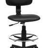 SONGMICS Fauteuil de bureau, Chaise en toile, Siège ergonomique, Tabouret, SONGMICS Fauteuil de bureau, Chaise en toile, Siège ergonomique, Tabouret, avec repose-pieds réglable, pivotant à 360°, charge 120 kg, Noir OBN027B01
