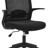 SONGMICS Fauteuil de bureau en toile, Chaise ergonomique, Siège, pivotant, SONGMICS Fauteuil de bureau en toile, Chaise ergonomique, Siège, pivotant, réglable en hauteur, mécanisme d’inclinaison, siège et dossier en toile respirante, Noir OBN032B01