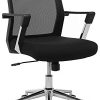 SONGMICS Fauteuil de bureau pivotant, Chaise à dossier, Siège, Hauteur SONGMICS Fauteuil de bureau pivotant, Chaise à dossier, Siège, Hauteur réglable, Noir OBN83B