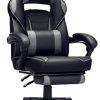 SONGMICS Fauteuil gamer, Chaise gaming, Siège de bureau réglable, avec SONGMICS Fauteuil gamer, Chaise gaming, Siège de bureau réglable, avec repose-pieds télescopique, ergonomique, mécanisme basculent, appui-tête, support lombaire, charge 150 kg, Noir et gris OBG073B03