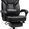 SONGMICS Fauteuil gamer ergonomique, Chaise gaming, Fauteuil de bureau, avec SONGMICS Fauteuil gamer ergonomique, Chaise gaming, Fauteuil de bureau, avec repose-pieds télescopique, appui-tête réglable, support lombaire, capacité de charge 150 kg, Noir OBG077B01