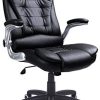 Songmics Fauteuil de Bureau à Dossier Haut, avec Appui-tête, Assise Songmics Fauteuil de Bureau à Dossier Haut, avec Appui-tête, Assise rembourrée, Accoudoirs Pliables, Ergonomique, Noir OBG51B, Nero, 77 x 33 x 65 cm