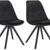 WOLTU BH196sz-2 Chaise de Salle à Manger Lot de 2 WOLTU BH196sz-2 Chaise de Salle à Manger Lot de 2 siège en Velours Pied en Bois Massif,Chaise de Cuisine Chaise de Salon Noir