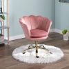 Wahson Chaise de bureau pivotante en velours Fauteuil de Bureau Wahson Chaise de bureau pivotante en velours Fauteuil de Bureau réglable en hauteur Chaise pour chambre à coucher/coiffeuse (Rose)