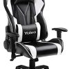 YOLEO Chaise Gaming, Chaise de Bureau, Siège Ergonomique, Fauteuil de YOLEO Chaise Gaming, Chaise de Bureau, Siège Ergonomique, Fauteuil de Gaming Professionnel, Dossier Haut, Hauteur réglable, Charge Max 150 kg, Blanc