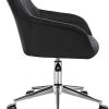 310hWfwQt2L._AC_.jpg WOLTU 1 X Chaise de Bureau à roulettes,Tabouret de Bureau Tabouret roulettes pivotant et réglable en Velours,Noir BS79sz