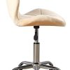 312kwlaftvL._AC_.jpg Radelldar Beige Fauteuil de Bureau en Velours Pivotant Hauteur Réglable Chaise de Bureau à roulettes Chaise D'ordinateur pour Le Bureau à Domicile (Beige)