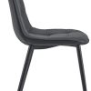317CBupczaL._AC_.jpg IDIMEX Lot de 4 chaises Alvaro pour Salle à Manger ou Cuisine avec 4 Pieds en métal Noir et Assise capitonnée, revêtement synthétique Noir