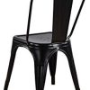 Sim Luxury Lot de 4 chaises de Salle à Manger en métal pour intérieur et extérieur, Noir