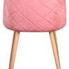 31BKbdrr3UL._AC_.jpg BenyLed Lot de 4 Chaises de Salle à Manger Rembourrées avec Dossier en Velours Doux et Pieds Réglables en Métal Style Bois (Rose)