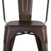 BenyLed Lot de 4 Chaises de Salle à Manger Empilables en Métal Style Industriel Vintage, Convient pour Une Utilisation Intérieure et Extérieure, Chaise de Jardin, Glaçage