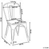 Kosmi - Lot de 4 Chaises Noires en métal et Bois Clair Style Industriel Factory en métal Noir Mat et Assise en Bois Clair