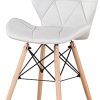 MeillAcc Un lot de 4 chaises de salle à manger médiévale scandinave, chaises en lin avec pieds en bois, adaptées pour les restaurants, le salon