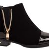 Primtex Bottines Chelsea Femme à Zip Motif Croco Verni Simili Cuir Boots Petit