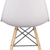 WV LeisureMaster Lot de 6 Chaises Blanches de Salle à Manger Chaise de Cuisine avec Pieds en Bois