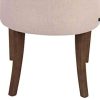 CLP Lot De 2 Chaises De Salle A Manger Aberdeen en Tissu I Chaise Rembourrée avec Piétement en Bois D'Hévéa Et Dossier, Couleur:crème, Couleur du Cadre:Antique Clair