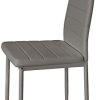 YIFAA Lot de 4 Chaises de Salle à Manger en Similicuir,Chaises de Cuisine avec Haut Dossier (4-Gris)