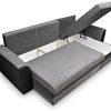 31HeLcuflLL._AC_.jpg MEUBLO Canapé d'angle Convertibles 3 Place Tissu + Simili Cuir Tommy (Noir, Canapé d'angle Gauche)