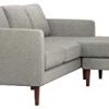 31IMCZpJiHL._AC_.jpg Marque Amazon - Rivet Revolve - Canapé d'angle moderne réversible à méridienne, largeur 203 cm, Gris tissé