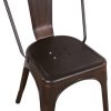 BenyLed Lot de 4 Chaises de Salle à Manger Empilables en Métal Style Industriel Vintage, Convient pour Une Utilisation Intérieure et Extérieure, Chaise de Jardin, Glaçage