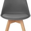 IDMarket - Lot de 6 chaises SARA Gris foncé pour Salle à Manger