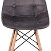31Jrjg4BRL._AC_.jpg EDLMH Lot de 4 chaises de salle à manger ergonomiques en similicuir et velours avec cadre en métal et pieds en bois de hêtre pour salle à manger, bureau, salon, chambre, café (4, gris velours)