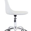 31Lp99iF5OL._AC_.jpg Radelldar Chaise Bureau Blanche Scandinave Fauteuil de Bureau a Coussin Pivotant Hauteur Réglable à roulettes Chaise D'ordinateur pour Le Bureau à Domicile (Blanc)