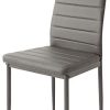 YIFAA Lot de 4 Chaises de Salle à Manger en Similicuir,Chaises de Cuisine avec Haut Dossier (4-Gris)