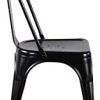 Sim Luxury Lot de 4 chaises de Salle à Manger en métal pour intérieur et extérieur, Noir