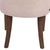CLP Lot De 2 Chaises De Salle A Manger Aberdeen en Tissu I Chaise Rembourrée avec Piétement en Bois D'Hévéa Et Dossier, Couleur:crème, Couleur du Cadre:Antique Clair