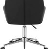31UdXeeJL3L._AC_.jpg WOLTU 1 X Chaise de Bureau à roulettes,Tabouret de Bureau Tabouret roulettes pivotant et réglable en Velours,Noir BS79sz