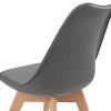 IDMarket - Lot de 6 chaises SARA Gris foncé pour Salle à Manger